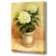 WHITE GERANIUM IN POT CANVAS