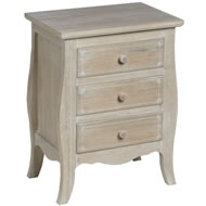  Amore  Limed  3  Drawer  Bedside  Cabinet