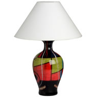 ABORIGINAL CERAMIC LAMP