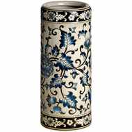  Ocean  Blue  Floral  Patterned  Umbrella  Stand