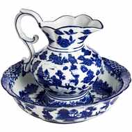  Oriental  Qing  Hua  Bowl  &  Jug