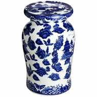  Oriental  Qing  Hua16  Inch  Stool