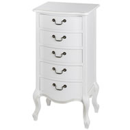  White  Room  5  Drawer  Chest