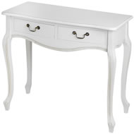  White  Room  2  Drawer  Console  Table