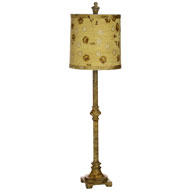HATHAWAY BUFFET LAMP. GOLD FLORAL