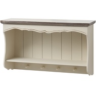 COUNTRY WALL SHELF WITH HANGING HOOKS
