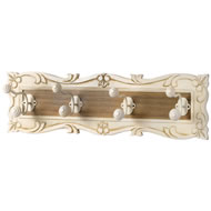  Country  Wall  Mounted  4  Hook  Coat  Hanger