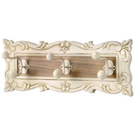  Country  Wall  Mounted  3  Hook  Coat  Hanger
