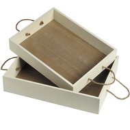  Set  Of  2  Provence  Trays