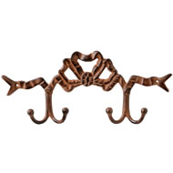  Bow  Design  4  Hook  -  Rusty  Finish