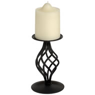  Black  Candle  Holder  Open  Twist