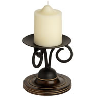 Wood  &  Metal  Candle  Holder  For  4