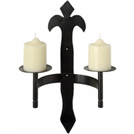  Double  Iron  Candle  Sconce