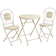 ANTIQUE GREY TABLE AND CHAIR SET