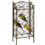 WINE RACK WITH GLASS TOP
