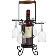  Wine  Bottle  4  Glass  Holder