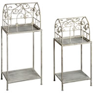  Pair  Of  Birdcage  Planter  Stands