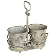  Double  Plant  Pot  And  Stand