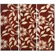 Set  3  Red  Cream  Abstract  Wall  Art      Xx  Sale  Xx