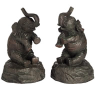 PAIR ELEPHANT BOOKENDS