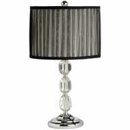  Silver  And  Crystal  Lamp
