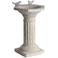 DISTRESSED CREAM BIRD FEEDER