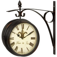 Fleur De Lis Station Clock - Indoor Or Outdoor Use Fleur De Lis Station Clock - Indoor Or Outdoor Use