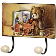 RED RIBBON TEDDY HOOKS