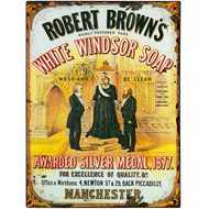  White  Windsor  Soap  Tin  Sign