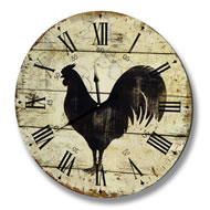  Large  Black  Cock  Clock