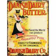  Danish  Dairy  Butter  Tin  Sign