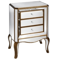  Venetian  Mirrored  3  Drawer  Cabinet