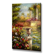  Handpainted  Grecian  Garden