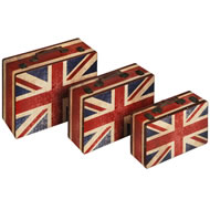 SET 3 UNION JACK BRIEFCASE BOXES