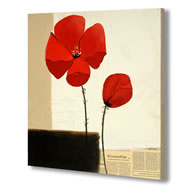 HANDPAINTED POPPIES FLOWERING