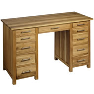 Oak Pedestal Desk/dressing Table Oak Pedestal Desk/dressing Table