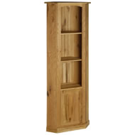 Oak Tall Corner Display Oak Tall Corner Display