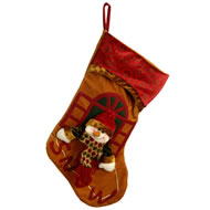 HANGING SNOWMAN STOCKING