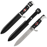 HITLER YOUTH DAGGER WITH MOTTO AND SCABBARD