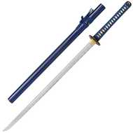  Hand  Forged  Blue  Katana  With  Live  Straight  Blade