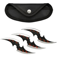  2  Pointed  Throwing  Knife  Set  Wirth  Holder