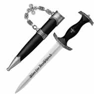  German  1933  Mans  Dagger  With  Sheath  And  Engraved  Blade