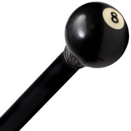  No  8  Ball  Pool  Walking  Stick  Cane  -  Decorative  Use  Only