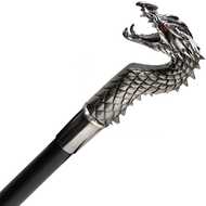  Serpentine  Heavy  Walking  Stick  Cane  -  Decorative  Use  Only