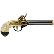 THREE BARREL FLINTLOCK PISTOL (1680)SPECIAL OFFER