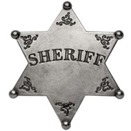 SIX POINT BALL TIPPED STAR BADGE