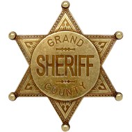  Gold  Coloured  Grand  County  Sheriff  Badge