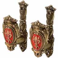  Pair  Coloured  Sheild  Mounts