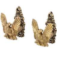 PAIR BRASS GUNMOUNTS SPECIAL OFFER