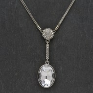  Clear  Crystal  Drop  Necklace